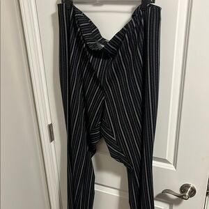 Maurices Black and White Striped Trousers